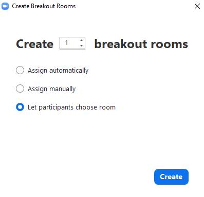 Let Participants Choose Room